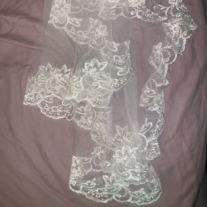 Bridal veil, no clip - with hair pieces